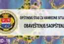 Štab za vanredne situacije: Nove mere, radno vreme uslužnih delatnosti Štab za vanredne situacije: Nove mere, radno vreme uslužnih delatnosti