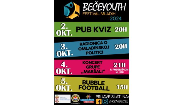 Najava za prvi Bečeyuth festival u organizaciji KZMa