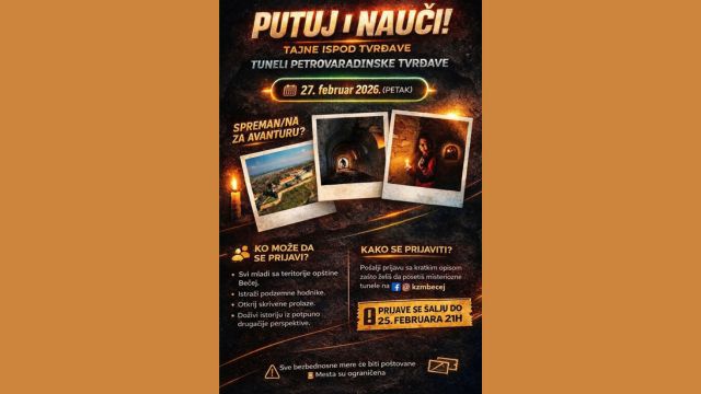 КЗМ: Истраживање тунела Петроварадинске тврђаве 27. фебруара